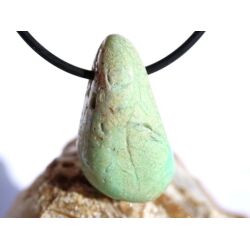 Chrysopras Trommelstein gebohrt - ca. 3,3 cm x 1,8 cm x 1,4 cm