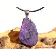 Purpurit Schmuckstein Cabochon - Silberöse - Rarität - AA-Sonderqualität - Handarbeit - ca. 4,3 cm x 2,3 cm x 1,1 cm (GKS)