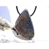 Schalenblende XXL Schmuckstein / Scheibenstein gebohrt (Sphalerit-Wurtzit) - Rarit&auml;t - AA-Sonderqualit&auml;t - Handarbeit - ca. 4,3 cm x 2,8 cm x 0,7 cm