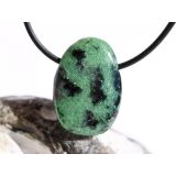 Rubin-Zoisit (Anyolith) Trommelstein / Scheibenstein...