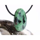 Rubin-Zoisit (Anyolith) Trommelstein / Scheibenstein...