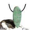 Jadeit (Jade / Burmajade) grün XXXL Schmuckstein / Scheibenstein gebohrt - Sonderqualität - Handarbeit - ca. 5,1 cm x 2,1 cm x 1,1 cm