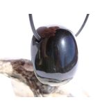 Regenbogenobsidian Schmuckstein Cabochon gebohrt - AA-Sonderqualität - ca. 3,2 cm x 2,4 cm x 1,8 cm