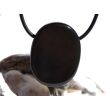 Regenbogenobsidian Schmuckstein Cabochon gebohrt - AA-Sonderqualität - ca. 3,2 cm x 2,4 cm x 1,8 cm