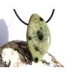 Serpentin mit Chromit "Chytha" XXXL Trommelstein gebohrt - Sonderqualität - ca. 5,1 cm x 2,5 cm x 1,7 cm