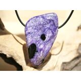 Charoit XXXL Schmuckstein / Scheibenstein gebohrt -...