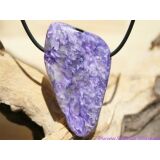 Charoit XXXL Schmuckstein / Scheibenstein gebohrt -...