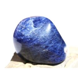 Sodalith Trommelstein "Silberschimmer" - Sonderqualit&auml;t - Rarit&auml;t - ca. 2,8 cm x 2,3 cm x 2,2 cm (Fairer Handel/GKS)