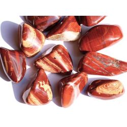 Schlangenhautjaspis (Jaspis rot) XXL Trommelsteine - Sonderqualität - ca. 4,3 - 4,6 cm / ca. 31-33 g/St (Fairer Handel / GKS)