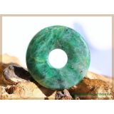 Prasem (Budstone) Donut Edelstein 30 mm (6-7 mm stark)