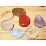 Chakra-Set klein (7 Steine) im Baumwollbeutel (handausgewählt)