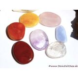 Chakra-Set klein (7 Steine) im Baumwollbeutel (handausgewählt)
