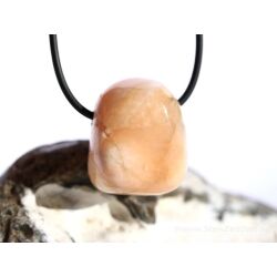 Stilbit apricot (Zeolith) Trommelstein gebohrt - Sonderqualität - ca. 2,7 cm x 2,3 cm x 1,9 cm