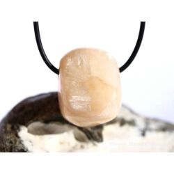 Stilbit apricot (Zeolith) Trommelstein gebohrt - Sonderqualit&auml;t - ca. 3,1 cm x 2,3 cm x 2,1 cm