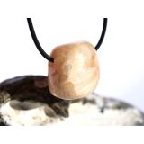 Stilbit apricot (Zeolith) Trommelstein gebohrt - Sonderqualit&auml;t - ca. 2,6 cm x 2,5 cm x 2,2 cm