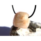 Stilbit apricot (Zeolith) Trommelstein gebohrt - Sonderqualit&auml;t - ca. 2,6 cm x 2,5 cm x 2,2 cm