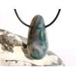 Moosachat grün XXL Schmuckstein / Trommelstein gebohrt - Sonderqualität - ca. 4,1 cm x 2 cm x 1,3 cm