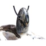 Picasso-Marmor XXL Trommelstein gebohrt -...