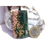 Ozeanachat XXXL Schmuckstein Cabochon / Scheibenstein...