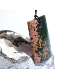 Ozeanachat XXXL Schmuckstein Cabochon / Scheibenstein gebohrt (Ozeanchalcedon / Ozeanjaspis) - Sonderqualit&auml;t - ca. 5,7 cm x 3,2 cm x 0,8 cm