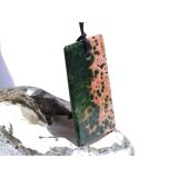 Ozeanachat XXXL Schmuckstein Cabochon / Scheibenstein gebohrt (Ozeanchalcedon / Ozeanjaspis) - Sonderqualit&auml;t - ca. 5,7 cm x 3,2 cm x 0,8 cm