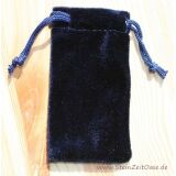 Samtbeutel dunkelblau mit Kordel, klein, ca. 6 cm x 9 cm