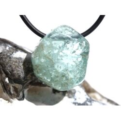 Aquamarin aquablau natur (Beryll) Kristallstab / Schmuckstein gebohrt - AA-Sonderqualität - Rarität - Handarbeit - ca. 2,3 cm x 2 cm x 1,1 cm