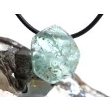 Aquamarin aquablau natur (Beryll) Kristallstab / Schmuckstein gebohrt - AA-Sonderqualität - Rarität - Handarbeit - ca. 2,3 cm x 2 cm x 1,1 cm