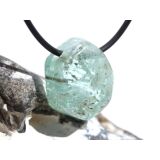 Aquamarin aquablau natur (Beryll) Kristallstab / Schmuckstein gebohrt - AA-Sonderqualität - Rarität - Handarbeit - ca. 2,3 cm x 2 cm x 1,1 cm