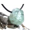 Aquamarin aquablau natur (Beryll) Kristallstab / Schmuckstein gebohrt - AA-Sonderqualität - Rarität - Handarbeit - ca. 2,3 cm x 2 cm x 1,1 cm