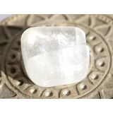 Selenit (Fasergips) "Regenbogenkristall" XXL Trommelstein / Handschmeichler - Sonderqualit&auml;t - ca. 4,2cm x 3,7 cm x 3,1 cm -Sonderpreis wg. Makel -