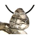 Turmalinquarz "Regenbogenkristall" Schmuckstein / Trommelstein gebohrt - Sonderqualität - ca. 3,1 cm x 2,7 cm x 2 cm