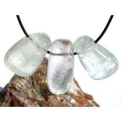 Calcit grün Trommelsteine gebohrt - Sonderqualität - ca. 2,5 - 3,5 cm / ca. 10-15 g/St