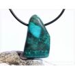 Gem Selica (Chrysokoll-Chalcedon) Schmuckstein / Scheibenstein gebohrt - Rarität - Sonderqualität - ca. 3,1 cm x 1,9 cm x 0,8 cm