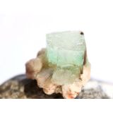 Apophyllit gr&uuml;n mit Stilbit Kristallstufe / Rohstein...