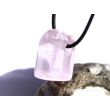 Kunzit rosa "Silberschimmer" Schmuckstein / Trommelstein gebohrt (Spodumen) - AA-Sonderqualit&auml;t - Rarit&auml;t - Handarbeit - ca. 2,5 cm x 2 cm x 1,6 cm