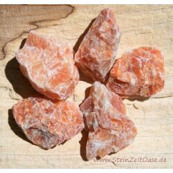 Calcit rotorange (Orchideencalcit) Rohsteine - ca. 100 g