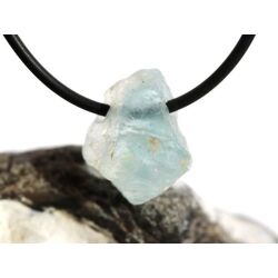 Topas blau Kristall / Rohsteinform angetrommelt, gebohrt - Sonderqualität - Rarität - ca. 2 cm x 1,6 cm x 1,1 cm