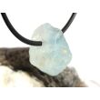 Topas blau Kristall / Rohsteinform angetrommelt, gebohrt - Sonderqualität - Rarität - ca. 2 cm x 1,6 cm x 1,1 cm