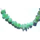 Chrysopras Edelsteinkette / Halskette / Halsreif - 925iger Silber - L&auml;nge ca. 45 cm