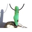 Chrysopras XXXL Schmuckstein / Trommelstein gebohrt - AA-Sonderqualität - Rarität - ca. 5,9 cm x 1,6 cm x 0,7 cm