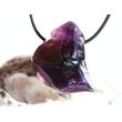 Amethyst dunkel "Morion" Kristallspitze / Rohstein angetrommelt, gebohrt - Sonderqualität - ca. 3,3 cm x 2,3 cm x 2,3 cm