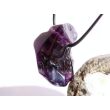 Amethyst dunkel "Morion" Kristallspitze / Rohstein angetrommelt, gebohrt - Sonderqualität - ca. 3,3 cm x 2,3 cm x 2,3 cm