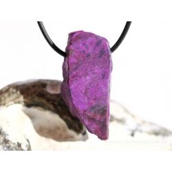 Sugilith XXL Rohsteinform mit Schliff, gebohrt - Rarit&auml;t - AAA-Sonderqualit&auml;t - Handarbeit - ca. 4,2 cm x 1,9 cm x 1,7 cm