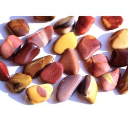 Mookait Trommelsteine (Hornstein) - Sonderqualit&auml;t - ca. 2 - 2,8 cm / ca. 2-3 g/St  (Fairer Handel / GKS)