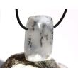 Dendritenchalcedon XL Schmuckstein Cabochon gebohrt - Sonderqualität - ca. 3,4 cm x 2,2 cm x 1,3 cm