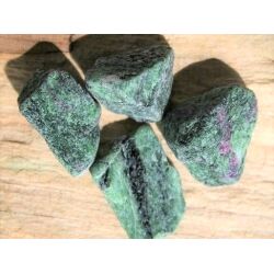Rubin-Zoisit (Anyolith) Wassersteine-Sonderqualität / Rohsteine extra angetrommelt - ca. 50 g (GKS)