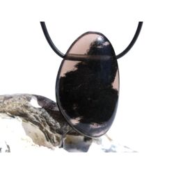 Lamellenobsidian XXL Scheibenstein / Schmuckstein gebohrt - Sonderqualit&auml;t - ca. 4,4 cm x 2,7 cm x 1 cm