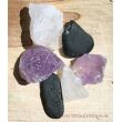 Wassersteine-Set "Schutz und Befreiung" (auch für Auraspray / Raumreinigung) - Wassersteine-Sonderqualität - ca. 100 g im Natur-Baumwollbeutel