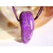 Sugilith XXL Schmuckstein / Trommelstein gebohrt mit Band Silberverschluss - Rarität - AAA-Sonderqualität - ca. 4,5 cm x 2 cm x 2 cm